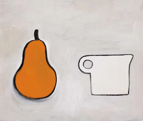 William Scott, JUG AND PEAR, 1983, oil on canvas