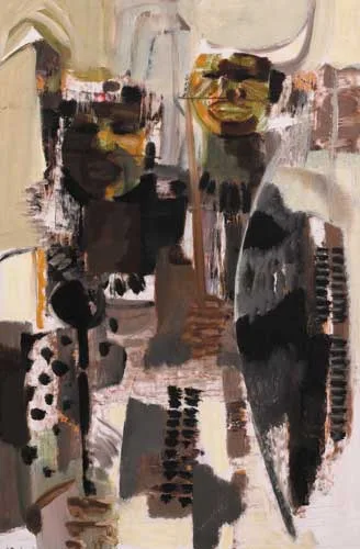 TRIBESMAN NO. 4 by George Campbell, oil on board, offered Nov 2006