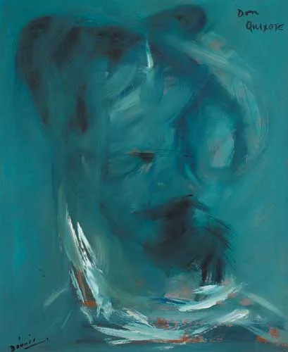 DON QUIXOTE by Daniel O'Neill, oil on board, offered Nov 2006