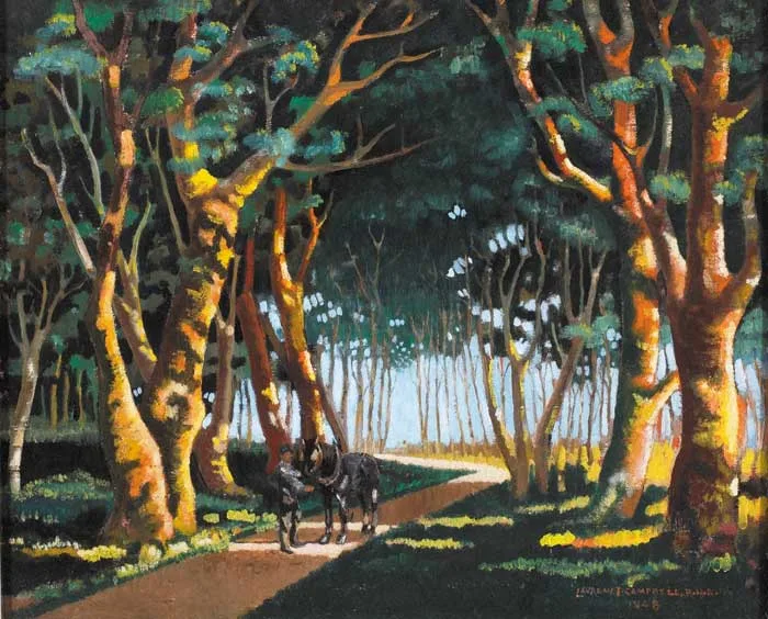 TREES by Laurence Campbell, 1948, oil on canvas, offered Nov 2006
