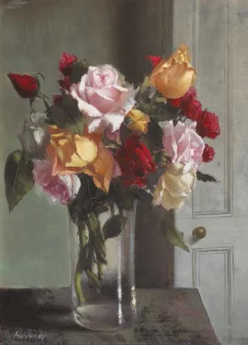 THE BOUQUET by Patrick Hennessy, oil on panel, sold Nov 2006