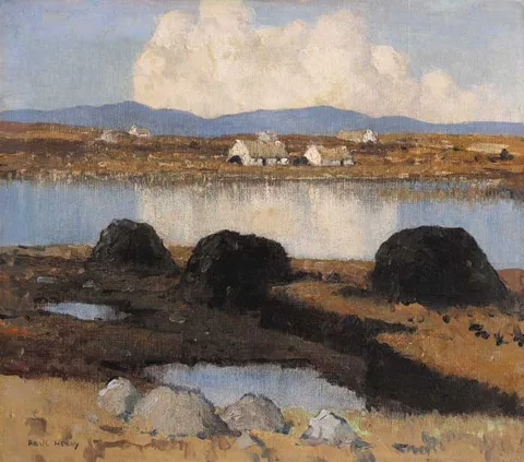 Paul Henry, A LAKE IN KERRY, circa 1934-5, oil on canvas board