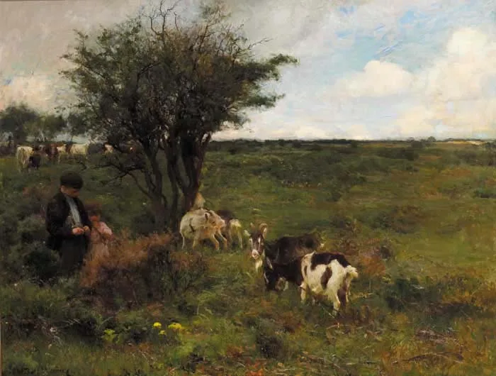 THE THORNBUSH by Walter Osborne, 1894, oil on canvas, sold Nov 2006