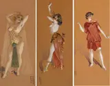 Paul Henry, FEMALE DANCER, 1898-9 (SET OF THREE)