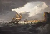 William Sadler II, SHIPPING OFF SHORE WITH A STORM APPROACHING