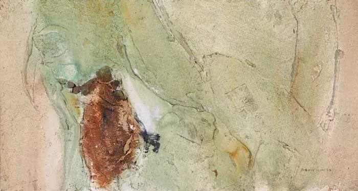 STUDY FOR A HYPOTHETICAL MURAL II by Barrie Cooke, 1963, mixed media on board, offered Nov 2006