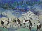 Sylvia Margaret Phillips, CIRCUS HORSES AT CASTLETOWNROCHE, COUNTY CORK