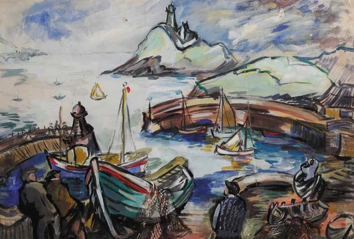 BALLYCOTTON HARBOUR, COUNTY CORK by Sylvia Margaret Phillips, watercolour and gouache, sold Sep 2006