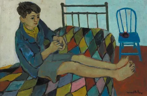 Gerard Dillon, TOMaS BAKER, MOYARd, 1950, oil on board