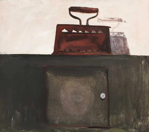 ANTIQUE IRON by Charles Brady, circa 1973, oil on canvas, sold Sep 2006