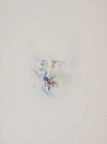 Louis le Brocquy, STUDY TOWARDS AN IMAGE OF JAMES JOYCE, 1982, watercolour on Arches paper