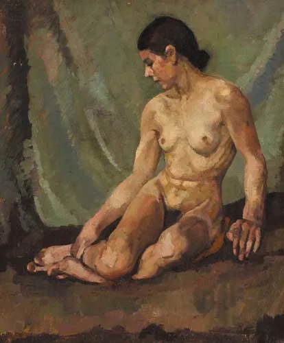 Patricia Griffith nee Wallace, SEATED NUDE, oil on canvas