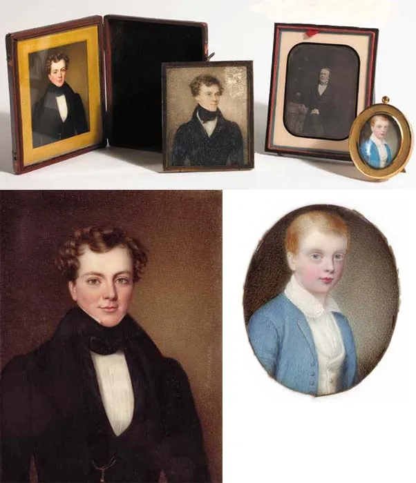 George Freeman, JOHN GEORGE SMYLY, Q.C., 1833 and a collection of related miniatures, watercolour on ivory in a velvet-lined case