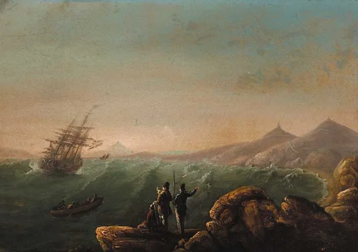 William Sadler II, KILLINEY BAY FROM BELOW SORRENTO TERRACE, oil on panel