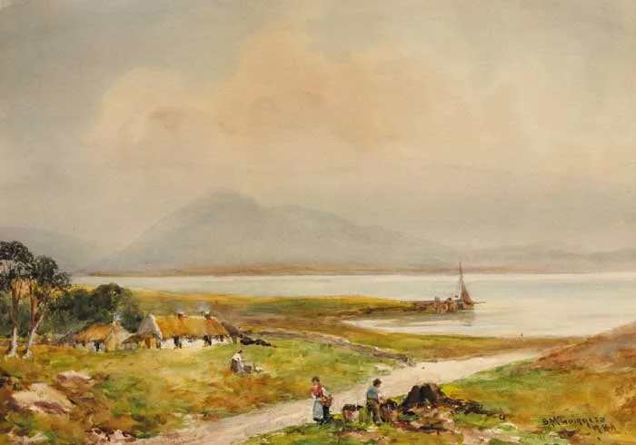 CONNEMARA by William Bingham McGuinness, watercolour heightened with white, sold Sep 2006