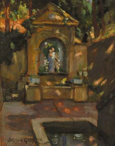 Norman Garstin, THE HOLY WELL, 1911, oil on panel