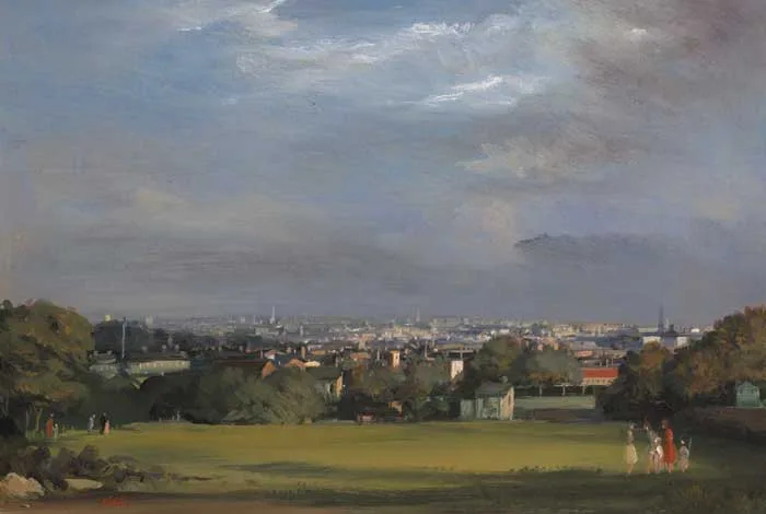 Niccolo d'Ardia Caracciolo, A VIEW OVER DUBLIN, 1979, oil on board