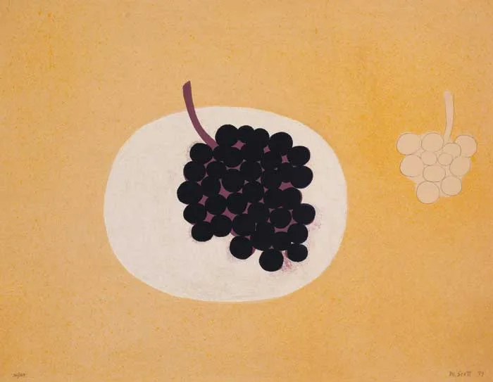 GRAPES by William Scott, 1979, lithograph in colours on wove paper (no. 30 from an edition, sold Sep 2006