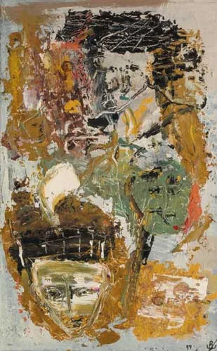 FACES, AUTUM by John Kingerlee, 1999, oil on board, sold May 2006