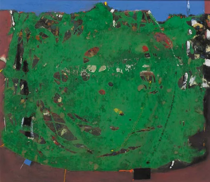 FIELD by Mike Fitzharris, oil on board, offered May 2006