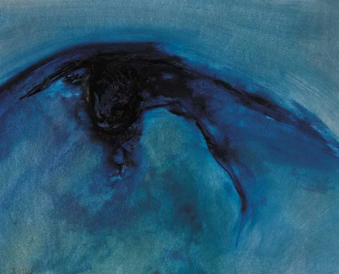 WAVE FORM by Gerald Davis, 1986, oil on board, sold May 2006