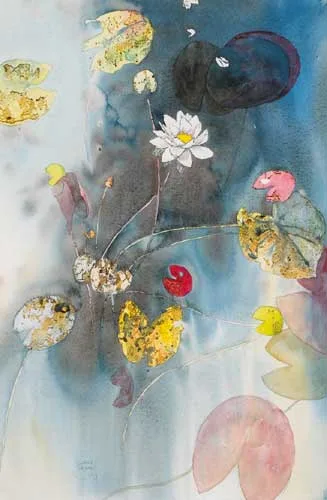 DRIFTING by Clare Cryan, 1992, watercolour with pen and ink, sold May 2006