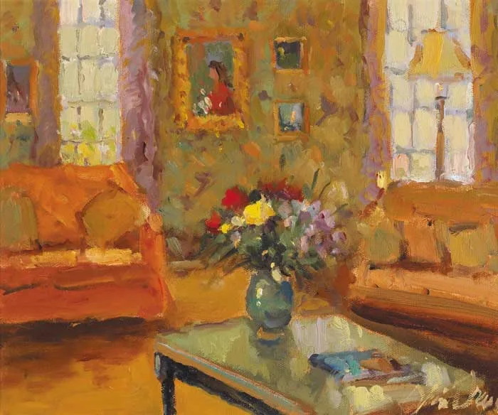 INTERIOR by Liam Treacy, oil on canvas, sold May 2006