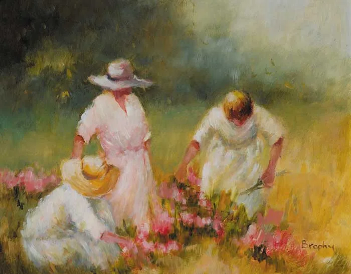 MISTY by Elizabeth Brophy, oil on board, offered May 2006