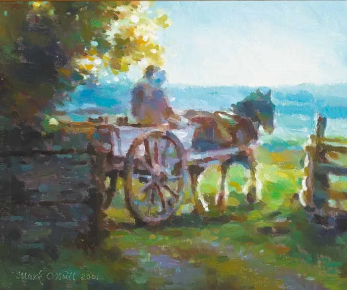 THE RETURN JOURNEY by Mark O'Neill, 2001, oil on board, sold May 2006