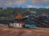 Norman Teeling, LIFEBOAT IN A HARBOUR