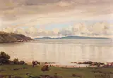 Charles McAuley, CATTLE GRAZING BY THE SEA