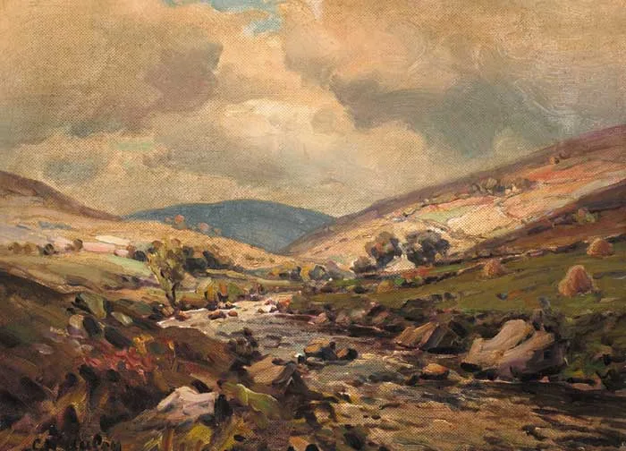 THE RIVER DUN by Charles McAuley, oil on board, sold May 2006