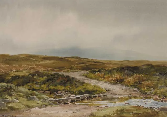 LOUGH AGHER RIVER, COUNTY DONEGAL by Frank Egginton, watercolour, sold May 2006