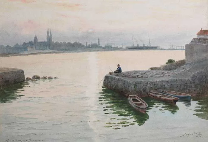 John Carey, KINGSTOWN FROM SANDYCOVE, 1930, watercolour over pencil on Whatman board