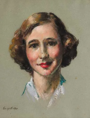 George Joseph Collie, PORTRAIT OF A YOUNG WOMAN, pastel on tinted paper