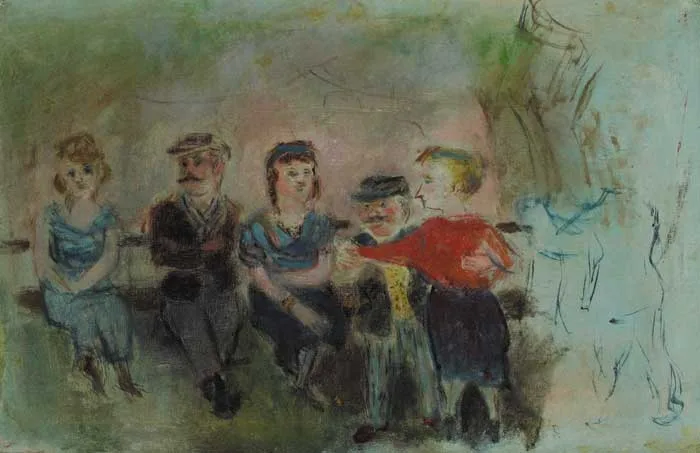 DANCE HALL SCENE by Stella Steyn, oil on canvas, sold May 2006
