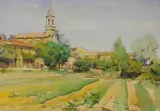 Niccolo d'Ardia Caracciolo, VIEW TOWARDS A TUSCAN VILLAGE