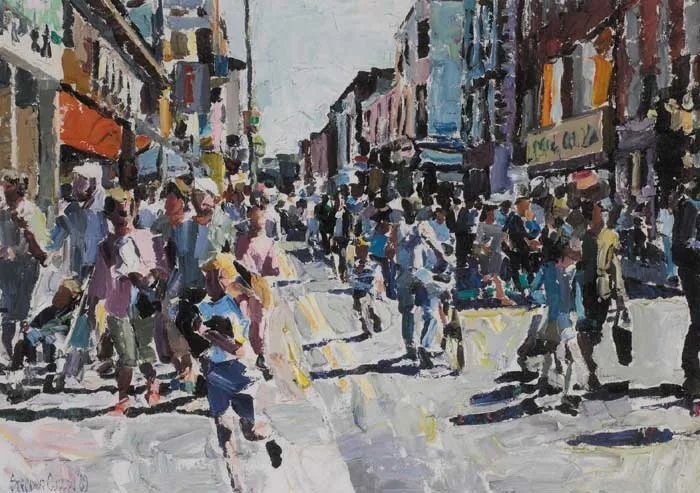 TALBOT STREET, DUBLIN by Stephen Cullen, 1989, oil on canvas, sold May 2006