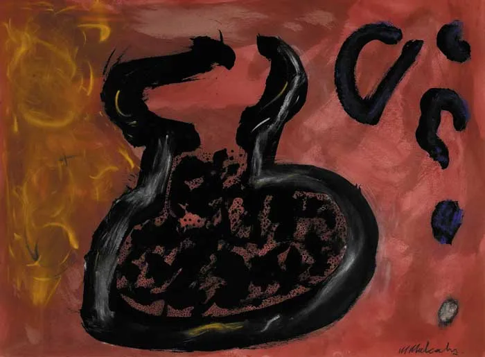 TIMBUCTOO by Michael Mulcahy, 1989, watercolour, brush and ink and coloured chalks on paper, offered May 2006