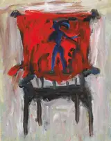 Nancy Wynne-Jones, CHAIR WITH CRETAN BAG
