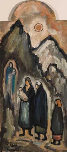 THE GROTTO by Markey Robinson, oil on panel, sold May 2006