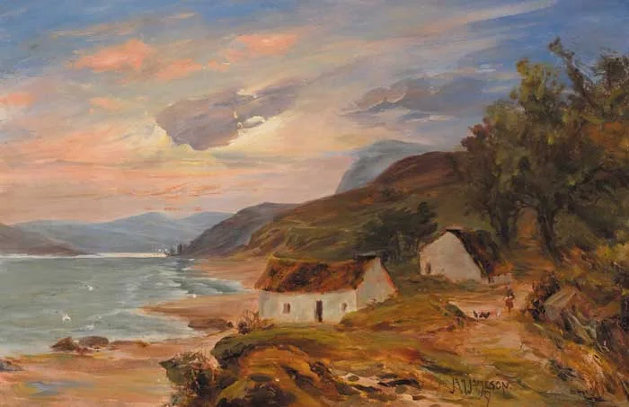 James Arthur Henry Jameson, SHORE OF CLEW BAY, COUNTY MAYO, 1927, oil on canvas