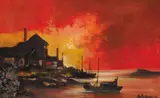 John Shinnors, SMALL PORT AT SUNSET