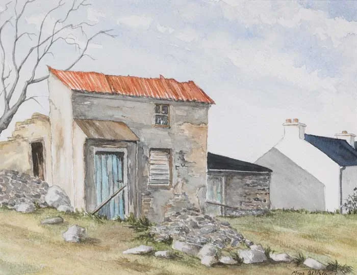 Clare Allison, DECLINE AND FALL, watercolour