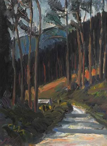 PATH THROUGH THE WOODS by Peter Collis, signed lower left, sold Apr 2006