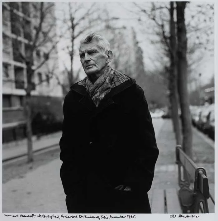 John Minihan, SAMUEL BECKETT, BOULEVARD ST JACQUES, PARIS, DECEMBER 1985, signed lower right; inscribed and dated lower left; inscribed, numbered and signed again on reverse