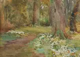 Mildred Anne Butler, WOODLAND WITH SNOWDROPS, EARLY SPRING