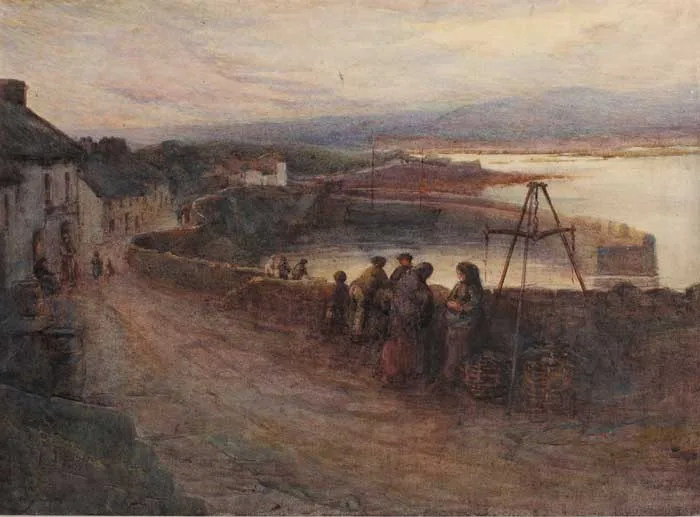 Lady Kate Dobbin, ROUNDSTONE HARBOUR, 1908, signed and dated lower left