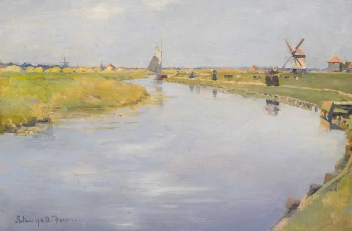 HOLLAND by Stanhope Forbes, 1895, signed lower left; exhibition label on reverse, offered Apr 2006