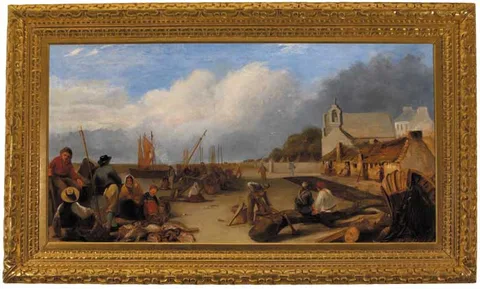 George Sharpe, VIEW OF THE WEST CONVENT, ON THE CLADDAGH, GALWAY, 1844, signed and dated lower right